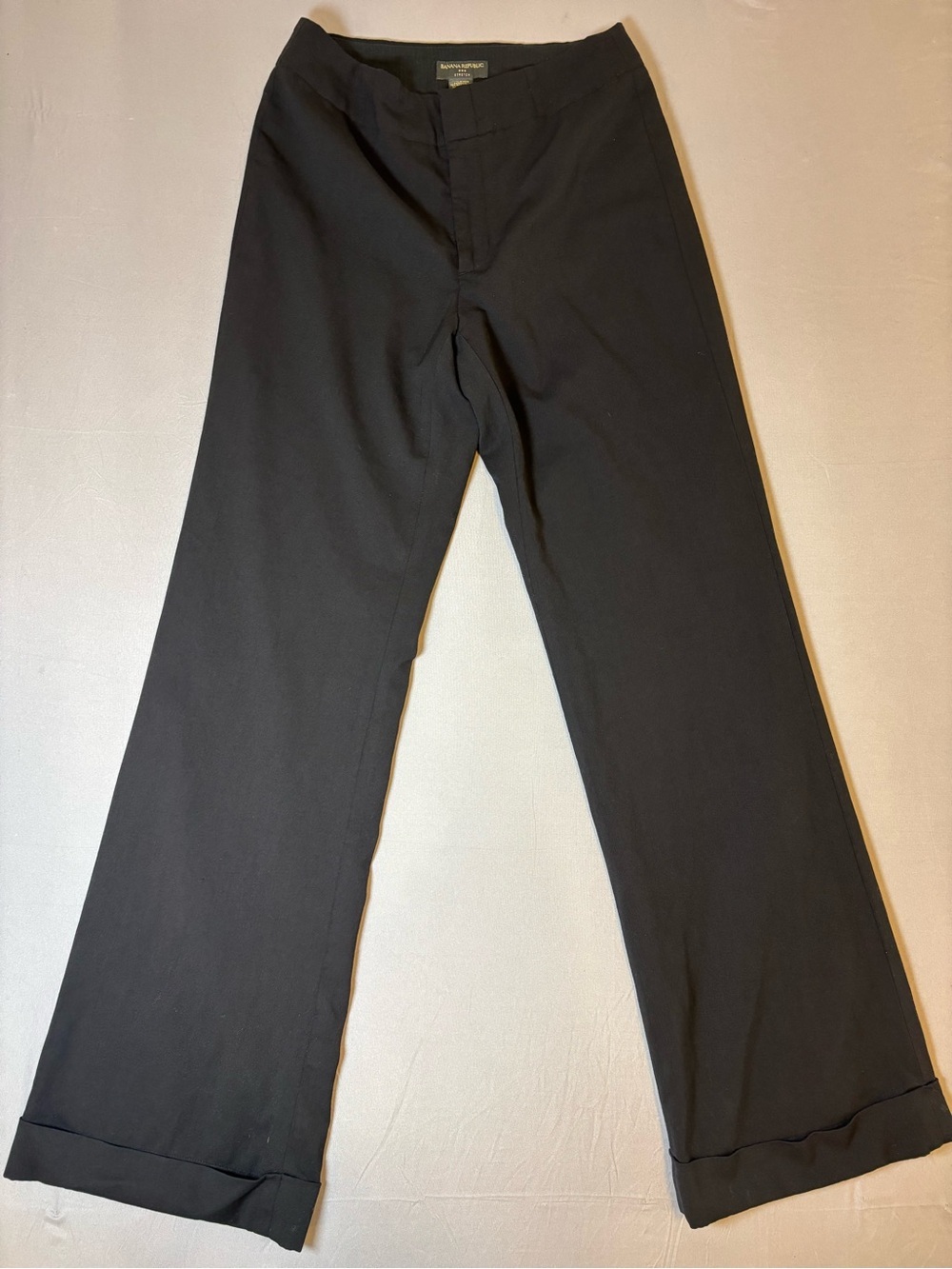 Women’s Like New Wool Banana Republic Cuffed Wide Leg Pants Size 4 - Picture 2 of 7